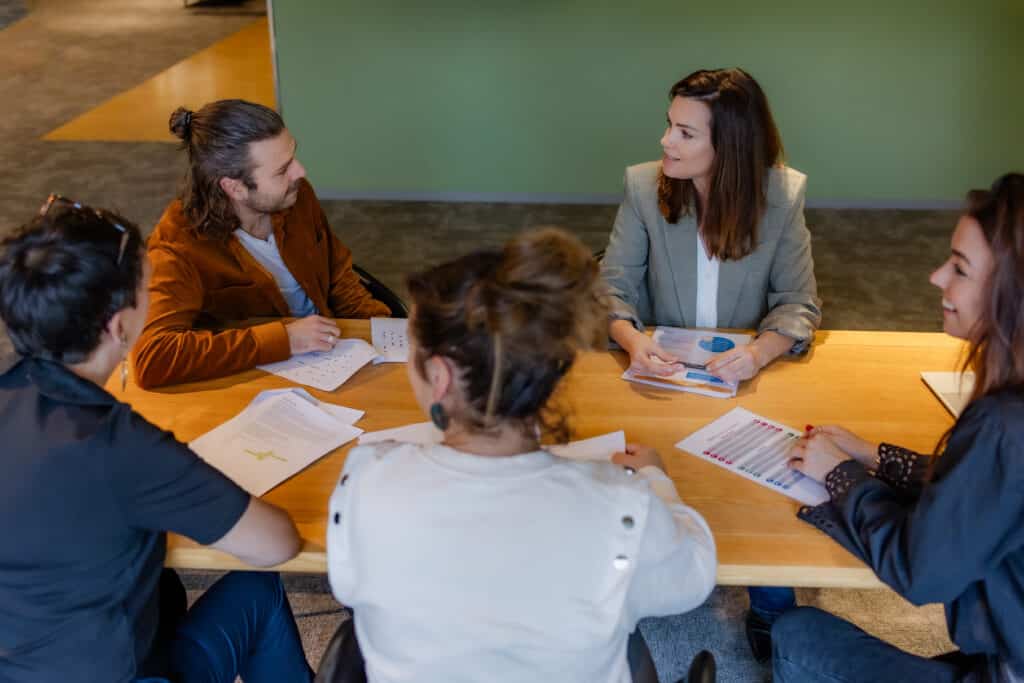 Grow Your Talent facilitating a leadership conversation with a team